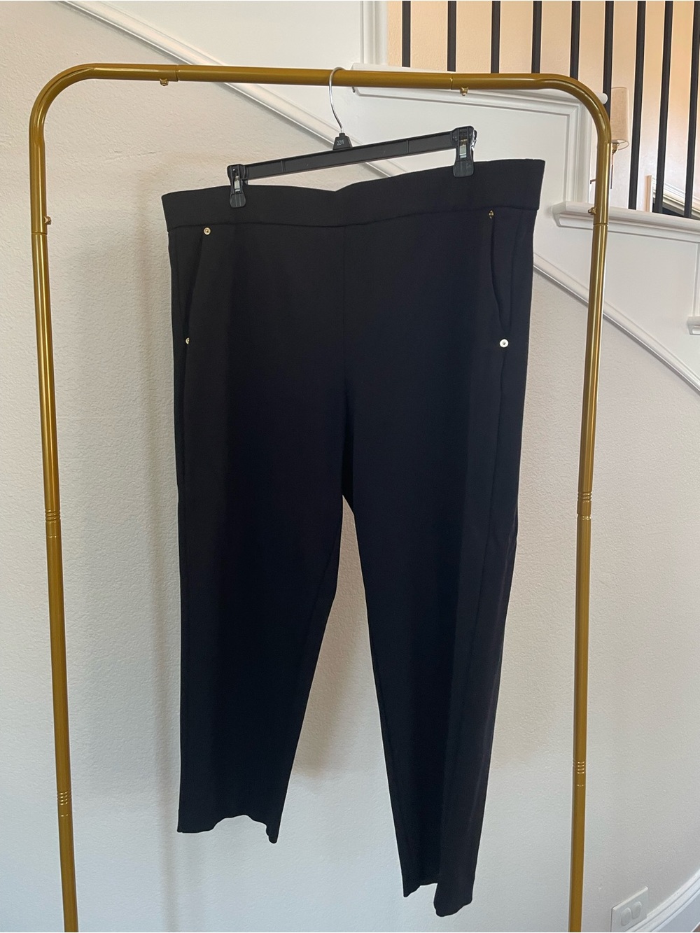 MICHAEL Michael Kors Black Straight-Leg Pull-On Pants